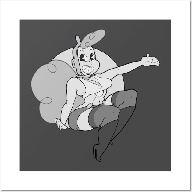 Doozy Lulu in Black and White Wall Art by TheSuperAbsurdist